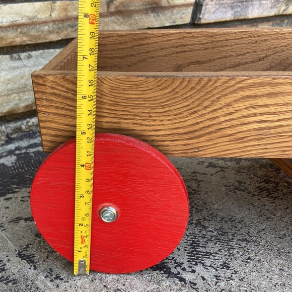 Vintage EUC Wooden 2 Horses & Wagon Pull Toy - Picture 3 of 12